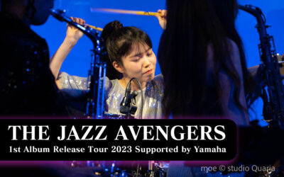 パワフルなドラミングで魅了する川口千里 – THE JAZZ AVENGERS 1st Album Release Tour 2023 Supported by Yamaha